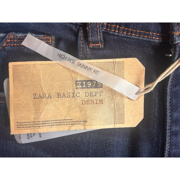 Zara Jeans Z1975 Zara Basic Denim Skinny Jeans Super High Rise Fit Blue Size 4 - Picture 7 of 12